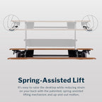 Vari VariDesk Pro Plus 36 Standing Desk Converter – 11 Height Settings + Spring Lift, 2 Tier Design, Keyboard Tray, Fits Desktops 36” Wide x 26.5" Deep – Delivers Fully Assembled (Walnut)