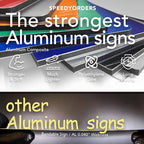 Custom Outdoor Metal Sign - Personalized Aluminum Safety and Business Signs, Waterproof, Silver Brushed Metal, 7x7 In