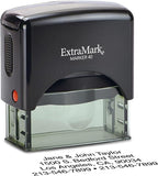 ExtraMark Return Address Stamp - Custom Self Inking Rubber Stamp - Personalized Stamp - Customizable Text with 15 Colors - Wedding Invitation & Housewarming Rubber Stamp