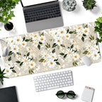 Daisy Floral Daisies Large Mouse Pad Watercolor Flowers Desk Mat, Washable Mousepad LYC Cloth Stitched Edges Women Girls Gaming Mousepad Computer Pc Laptop Desk Mat 31.5 X 11.8 in
