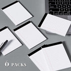 Nichela Legal Pads 4x6 with 18-Line College Ruled Small Legal Pads 6 Packs of Mini Legal Note Pads Non-Penetrating Paper, Perforated Writing Pad for School, Office, Business