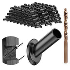 BLIKA 40 Pack 25 30 35 Degree Black Cable Railing Angle Beveled Protector Sleeves for 1/8" 5/32" 3/16", T316 Stainless Steel, Angle Protector Sleeves Stair Cable Railing Hardware Kit for Wood Posts