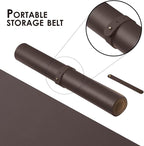 Leather Desk Mat - Small Non-Slip PU Desk Pad for Office and Home - Desk Organization and Accessories - Ideal for Large Mouse Pad and Small Desk Mats on Top of Desks (Coffee,23.6"x 13.8")