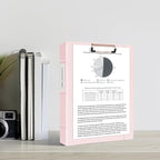 Ospelelf 3 Ring Binder with Clipboard 2 Inch Leather Binder for Letter Size (8.5" x 11"), Clipboard Binder with 5 Tab Dividers Back to School Supply, Pink