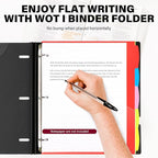 WOT I Telescoping Project Organizer, Refillable Binder with Dividers and Pockets, 13 Pocket Folders, 1 Inch 3 Ring Binder, Black