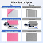 UNECHO 12 Pack 12" X 12" X 0.4" Acoustic Panels for Wall Sound Absorbing, Square Self-Adhesive Sound Panel, High Density Suitable for Multiple Scenarios(PeachPink)