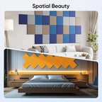 UNECHO 12 Pack 12" X 12" X 0.4" Acoustic Panels for Wall Sound Absorbing,Square Self-Adhesive Sound Panels, High Density Suitable for Multiple Scenarios(Orange)