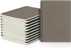 Yahenda 18 Pcs Spiral Notebook Bulk A5 Journal Lined 8.3'' x 5.5'' Writing Composition Paper Small Notepad Subject Notebook for Students Office Business Back to School Supplies (Dark Gray)