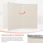 AMUSIGHT Double-Sided Large Cork Board with Linen, 48" x 36" Foldable Hanging Aluminum Framed Bulletin Board, Vision Board Pin Board Corkboards for Walls, Office, School Decor, 20 Pushpins
