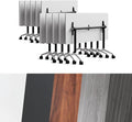 Goakwwuz Conference Room Table, Folding Conference Tables,Thicken Grey Tabletop,Flip Top Wooden Seminar Meeting Room Table for Conference Room Offices (10, Black+White, 61.0“)