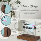 Dental Hygienist Gift Desk Decor Sign, Appreciation Plaque for Oral Health Professionals, Dental Office Recognition Week Thank You Present PA059