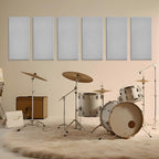 6 PCS Acoustic Panels, Large Soundproof Wall Panels, Professional Fiberglass Sound Absorbing Panels, 23.6x11.8 Inches Sound Proof Foam Panels for Walls, Studio Home Offices(Grey)