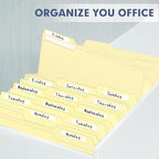 File Folder, PANDRI 120 Pack File Folder, 1/3 Cut Tab, Letter Size, Filing Folder for Office School Business, Manila