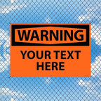 Custom OSHA Style Warning Sign 24" x 36" Aluminum Sign, Customizable "Your Text Here", by AccuformNMC Made in USA