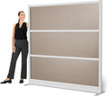 Stand Up Desk Store Oakwood Aesthetic Modular Walls | Room Divider Wall with Durable Woodgrain-Inspired Finish | Modular Office Partition Wall for Offices, Classrooms, and Coworking 70" W x 70" H
