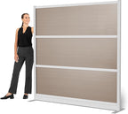 Stand Up Desk Store Oakwood Aesthetic Modular Walls | Room Divider Wall with Durable Woodgrain-Inspired Finish | Modular Office Partition Wall for Offices, Classrooms, and Coworking 70" W x 70" H