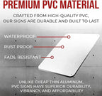 Custom Sign, Personalized Signs for Office, Business, Workplace, Warehouse, Airbnb, Warning Label, Delivery Red Border Signs, 7x10 Inches, Rust Free PVC, Waterproof, Hazard Information, Made in USA