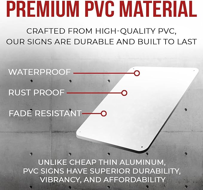 Custom Sign, Personalized Signs for Office, Business, Workplace, Warehouse, Airbnb, Warning Label, Delivery Red Border Signs, 12 x 18 Inches, Rust Free PVC, Waterproof, Hazard Information, Made in USA (Multi-color, 12 x 18")