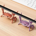 4PCS Desk Crab Pen Holder,Creative Crab Pen Holder,New Cute Crab-Shaped Pen Holders,Weightlifting Crabs Penholder Bracket Storage,Funny Desk Decor for Office Desks,Shop Windows,Home(Red)