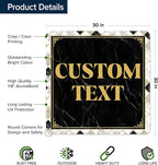 Custom Sign, Custom Street Sign, 11 Font Colors, 13 Font Styles, 4 Hole Options, 22 Sizes, 30x30 Inches, Rust Free DiBound, Fade Resistant, Made in USA by My Sign Center (Marble Tile)