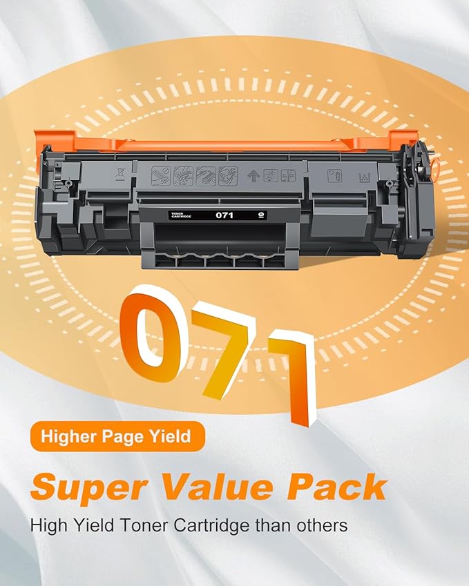 071 Black Toner Cartridge 1 Pack Compatible Replacement for Canon 071 071H Black Toner to Work for Canon imageCLASS LBP122dw LBP122 LBP120 MF270 Mf272dw Mf273dw Mf275dw Printers