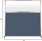 Versare Hush Screen Portable Room Divider | Workstation Wall Divider | Freestanding Privacy Hush Panels | Frosted Windows | Fabric Office Divider Screen | Great for Room Separation