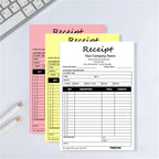 Custom Invoice Book in 3-Part /2-Part Receipt Book with Carbon Copies Personalized Carbonless Service Invoice Form Books Sales Order Book with Company Name Logo Address,D-Receipt Book with Logo