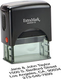 ExtraMark Return Address Stamp - 4 Lines Personalized Stamp - Customizable Text Stamp – Self Inking Design - Exclusive Features - Multiple Ink Color Options and Fonts