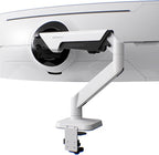 Modernsolid Heavy Duty Monitor Arm Desk Mount for 34-49 Inch Ultrawide Curved Monitors, Supports 14-38 lbs, Gas Spring Ergonomic Full Motion with Cable Management, Red Dot Design Awarded, White