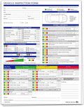 Multi-Point Inspection Form for Vehicles – 2-Part Carbonless Vehicle Checklist Pad – 8.5" x 11" Inspection Report – Edge-Glued, Manufacturer Recommended – White - Pack of 500