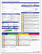 Multi-Point Inspection Form for Vehicles – 2-Part Carbonless Vehicle Checklist Pad – 8.5" x 11" Inspection Report – Edge-Glued, Manufacturer Recommended – White - Pack of 500