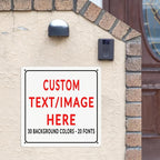 Custom Sign Personalized Custom Metal Sign, Customize For Office, Business, Workplace, Office, Home, Delivery Signs 8x8