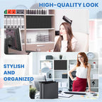 Henoyso 12 Pcs 3 Ring 1 Inch Binders Fits 8.5 x 11 Inch Letter Size Paper, Plastic Black Flexible Binders with View Cover and 2 Pockets, 175 Sheets Capacity for Office School