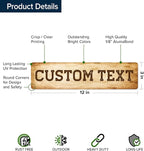 Custom Sign, Custom Street Sign, 11 Font Colors, 13 Font Styles, 4 Hole Options, 22 Sizes, 3x12 Inches, Rust Free DiBound, Fade Resistant, Made in USA by My Sign Center (Vintage)