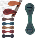 Personalized Magnetic Leather Bookmark, 26 Letters Custom Leather Bookmarks, Handmade, Leather Magnetic Bookmark for Book Lovers Readers Women Kid(Green，I）
