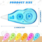 Chivao 100 Pack Mini Correction Tape Bulk Ink Corrector Eraser Tape Set Cute Aesthetic Colorful Instant Correction Applicator for Office School Student Stationery Supplies, 0.2 x 158 Inch(Rainbow)