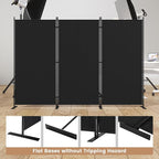 C-Hopetree 3 Panels Room Divider, 6 Ft Tall Indoor Folding Privacy Screen, Portable Partition Separator, Freestanding Separation Temporary Wall for Office, Bedroom, 102" W X 71" H, Black