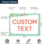 Custom Sign, Custom Street Sign, 11 Font Colors, 13 Font Styles, 4 Hole Options, 22 Sizes, 10x14 Inches, Rust Free DiBound, Fade Resistant, Made in USA by My Sign Center (Mid-Century Modern 2)