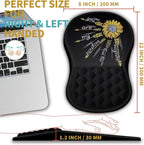 Hokafenle Ergonomic Mouse Pad Wrist Support with Massage Design, Wrist Rest Pain Relief Mousepad with Memory Foam&Non-Slip PU Base, Mouse Pads for Wireless Mouse & Desk (12x8 inch,Inspirational)