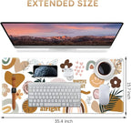 iCasso Desk Mat, Large Gaming Mouse Pad, XXL Desk Pad Stable Rubber Base Mousepad with Stitched Edges, Computer Keyboard Mat for Work, Game, Office, Home -Sticker