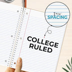 Rosmonde Spiral Notebook, 12 Pack, 1 Subject, College Ruled, 70 Sheets, 8 x 10-1/2", 3 Hole Punched, Bulk College Ruled Notebooks for School, Single Subject Spiral Notebook Bulk, Assorted Colors