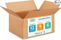 Medium Moving & Shipping Boxes 12 x 9 x 6 inches (5-Pack) - Extra Strength 200 lb vs Regular - Corrugated Medium Moving Box, Made in USA - Packaging Box by IDL Packaging