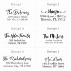 Address Stamp - Custom Stamps for Mailing I Create Personalized Name and Return Address I Up to 3 Lines of Text I Includes Ink Color Options I Self Inking and Wooden Rubber Stamp Options (Script Font)