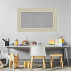 Amanti Art Silver Framed Magnetic Board 17x29 Small Vision Board for use with Magnets, 100% Metal Sheet to Display Items as Office Decor or for Home Organization in mudroom, Kitchen or Kids Room