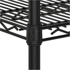 Seville Classics UltraDurable Heavy Duty NSF Solid Steel Wire Rack Storage Unit, Organizer for Garage, Warehouse, Office, Restaurant, Classroom, Kitchen, Black, 5-Tier Shelving, 60" W x 18" D