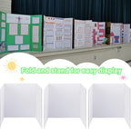 3 Pack Medium Trifold Poster Board, 24 x 16inches Poster Board with Double Sided Tapes and Cardboard, Corrugated Presentation,Science Fair Display Boards for School Project, Science Fair, Business