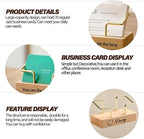 HJX Custom Business Card Holder Desk-Personalized Engraved Wooden Business Card Case Holder, Customized Name Logo Business Card Display Gifts for Men Women