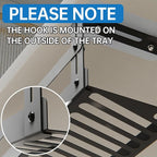 PAVSTINE Under Desk Cable Management Tray, 17 in Metal Cable Tray Basket for Wire Management, Power Strip Holder, Cord Organizer, Wire Tamer for Home/Office Desk Cable Hider Black, 2 Pack