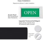 Open Closed Sign for Business Door, Open Signs privacy Slide Door Sign Indicator for Business Storefront, Restroom, Office Door, Wall, Window, Restaurants, Retail Salon Shops (Silver)