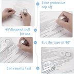 JEFURE 50 Pcs Correction Tape, 39.4 Ft White Wrong Out Tear-Resistant Bulk, Instant Corrections Easy To Use Applicator for School, Office, Note Taking, Journal (Tape Width 0.2 in, Clear)